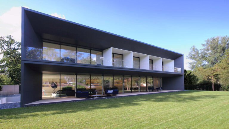 A composition of black and white thin frames